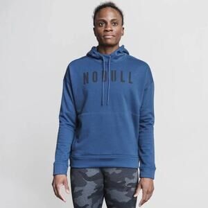 NoBull Women's Training Athletic Performance Hoodie Sweatshirt Blue Size XS
